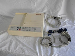 Schiller AT-2 portable EKG Machine with leads, battery, and power supply, tested - Picture 1 of 10
