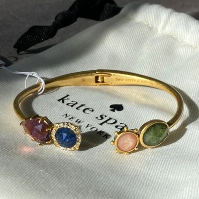 Brazalete Kate Spade "Perfectamente Imperfecto", Dorado, Multi Cristal, Nuevo con Etiquetas - Listo para Regalo Foto 1 de 4