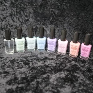 Lot of 8 WET n WILD Pastel Nail Polish Blue Violet Pink .36 oz each NEW - Picture 1 of 5