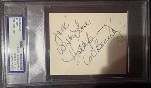 TARJETA ÍNDICE FIRMADA POR HALLE BERRY ENCAPSULADA ADIÓS PSA CATWOMAN Y 007 DE COLECCIÓN RARA - Imagen 1 de 3