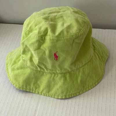 Polo Ralph Lauren Niños Sombrero Cubo Verde Logo Algodón Niño Pequeño Foto 1 de 4