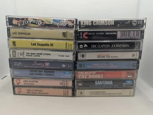 Cassette Tape Rock Punk Blues Bundle x 16 Led Zeppelin Sex Pistols King Crimson - Picture 1 of 3