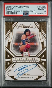 2024 Panini Flawless WWE Flawless Royal Rumble auto Gold Asuka #RRASK /10 PSA 8 - Picture 1 of 2
