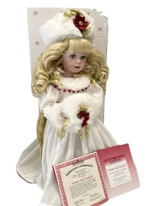 Bambola Ashton Drake Winter Ball Cenerentola 18" Brigitte Deval porcellana LTD con certificato di autenticità - Foto 1 di 13