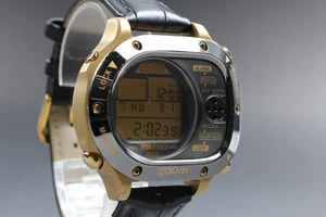 Reloj de cuarzo digital dorado raro [N COMO NUEVO] Seiko Scuba Master M725-5A00 JAPÓN - Imagen 1 de 11