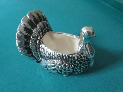 Tazón de plato de pavo de cerámica con esparcidor de PLATA Acción de Gracias Boston Warehouse^^ Foto 1 de 4