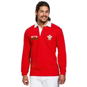 Wales Rugby Vintage Polo Shirt Cymru World Cup Nations Retro Trikot Kit Match - Bild 1 von 2