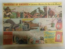 Publicité sur le tabac de Prince Albert : Wonders of America Movie Monsters ! 1940 années 11x15 po