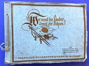 Sammelbilderalbum Wer nennt die Länder kennt die Fahnen 1929 Massary Zigaretten - Bild 1 von 10