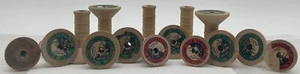 Vintage Wooden Rico’s Machine Twist Thread Spools Bobbins Crafts 15 - Picture 1 of 12