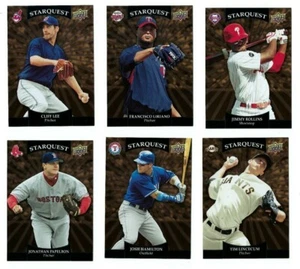 LOT OF 6 2009 UPPER DECK STARQUEST GOLD RARE INSERT CARDS UD STAR QUEST - Picture 1 of 2