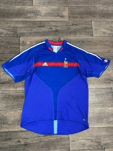 France Home 2004 Adidas Football Shirt Soccer Jersey men Size XL - Picture 1 of 12