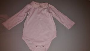 Body Bodie To Collar And Long Sleeves Jacadi 6 Month Pink Pale