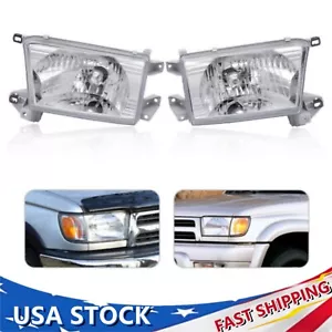 Fits Toyota 4Runner 1996-2002 Headlights Headlamps Projector White Housing Pair - Picture 1 of 19