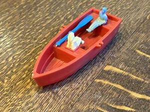 Vintage 1950's Renwal Red Toy Plastic Row Boat No 137. Incomplete - Picture 1 of 3