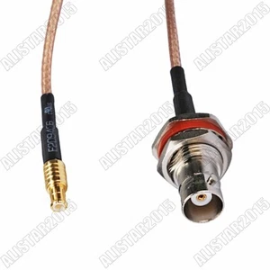 MCX plug male to BNC jack female bulkhead pigtail coax cable RG316 15cm for Wifi - Picture 1 of 3