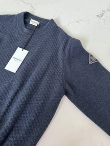 Roy Rogers Pullover Wolle Kaschmir Jeansblau Neu mit Etikett Made In Italy - Bild 1 von 8