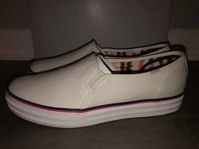 NEW Keds Women's Triple Decker EJ Snow White Slip On Shoes Sz 11 Medium WF63859 - Image 1 of 4