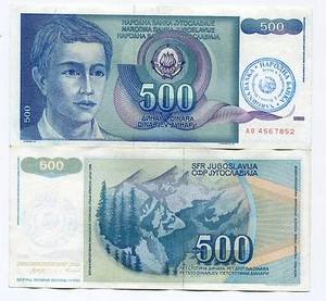 Bosnia Herzegovina 1992 P1b 500 Dinara Overstamped VF X 10 Piece Lot - Copy - Bild 1 von 1