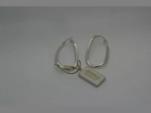 Designer Splendori 925 Sterling Silber gedrehte Creolen gemarkt 925 Italy Neu mit Etikett - Bild 1 von 1