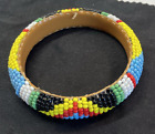Hong Kong made Ethnic-Style Seed Bead Bangle Bracelet - Multi Color