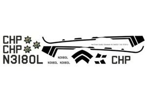 Decal 49 Bell 222 California Highway Police N3180L - Picture 1 of 1