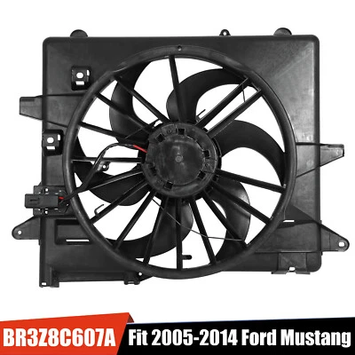 AC Radiator Cooling Fan For 2005-2014 Ford Mustang w/ Blade Motor+Shroud 621070 Foto 1 de 4