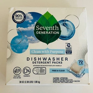 New Seventh Generation Dishwasher Detergent Packs for Sparkling Dishes 72 Count - Picture 1 of 3