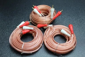 3 STÜCK 15 FUSS RCA KABEL AUDIOPIPE 2 KANAL AUTO ZUHAUSE AUDIO VERBINDUNG BMS-15 - Bild 1 von 2