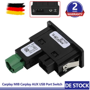 5G0035222E Für VW Seat USB AUX-IN Schnittelle Carplay Adapter Steckdose Schalter - Bild 1 von 6