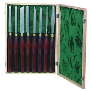 PRO HSS HIGH SPEED STEEL WOOD TURNING LATHE TOOLS CHISEL GOUGE WOODWORKING SET - Picture 1 of 3