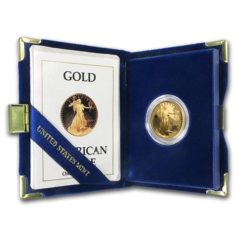 1990-P 1/2 oz Proof Gold American Eagle (w/Box & COA) - SKU#8577 Cover
