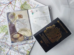 Reisepasshülle Schutz PVC UK Passport Holder Wallet Transparent Klar/Matt - Bild 1 von 14