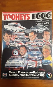 1988 TOOHEYS 1000 Official Programme Mt Panorama Bathurst - Picture 1 of 2