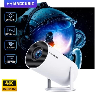 Magcubic Projector Hy300 4K Android 11 Dual Wifi6 200 ANSI Allwinner H713 BT5.0 - Image 1 of 4