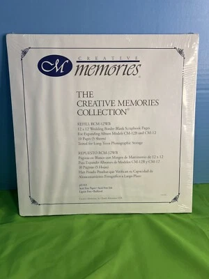 Vintage Creative Memories 12X12 Wedding Border Blank Scrapbook Pages- Sealed New - Image 1 of 2