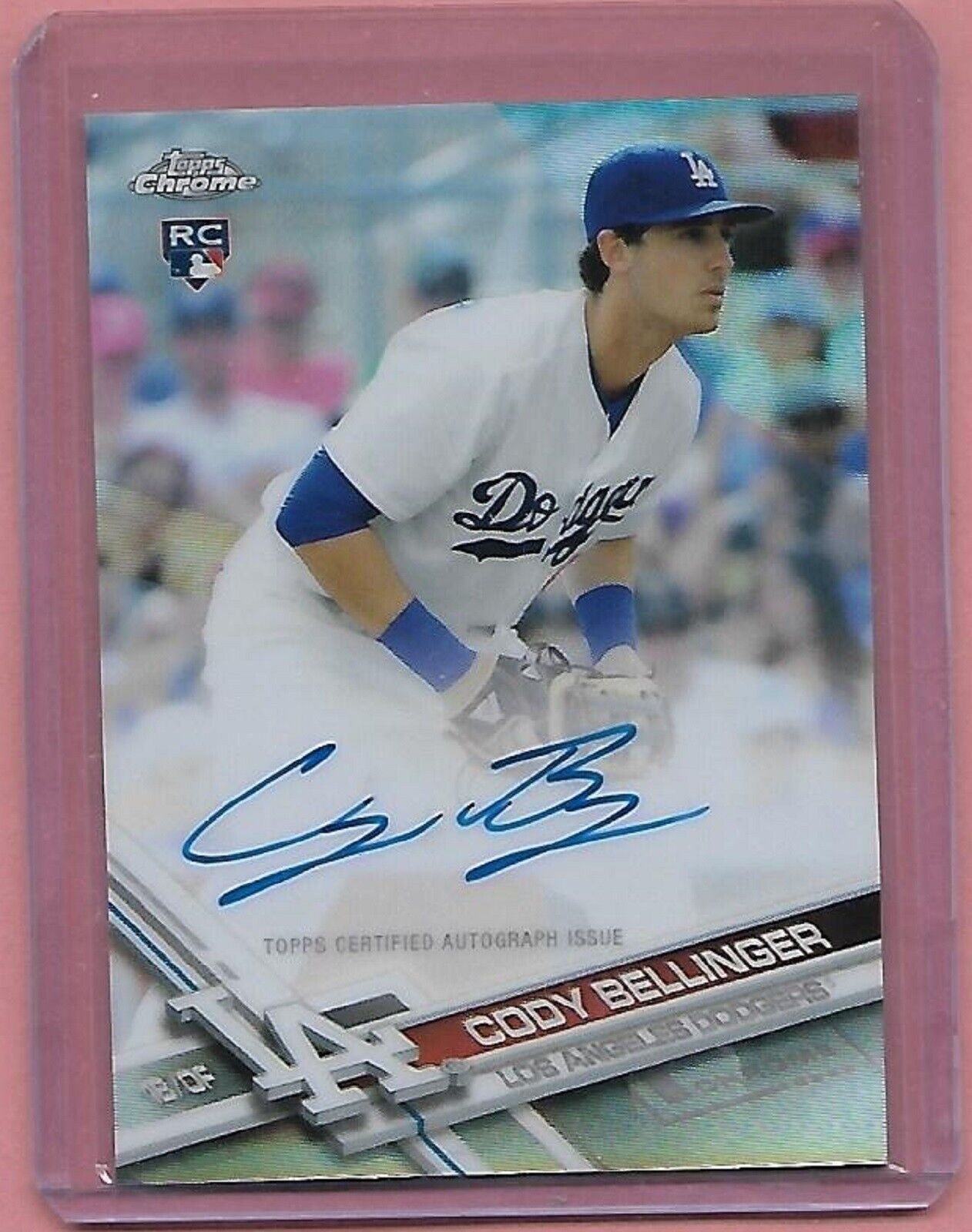 Cody Bellinger 2017 Topps Chrome Refractor Rookie Card Auto RC 360/499 Dodgers