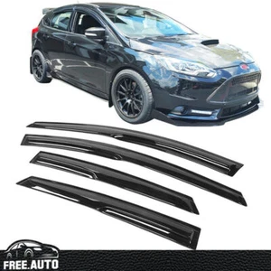 Para 12-18 Ford Focus Estilo Mugen visera ventilación deflector de lluvia 4 piezas - Imagen 1 de 10