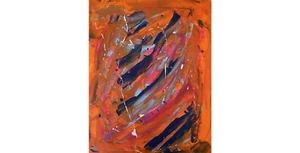 Abstract Original Art Print Reproduction Caroline Grace Studio 8x10 matted - Picture 1 of 4