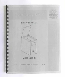 Kwik Way Model 208 Parts Tumbler Manual - Picture 1 of 1