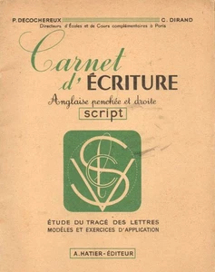 Carnet d'écriture - Anglaise penchée et droite script | Bon état - Picture 1 of 1
