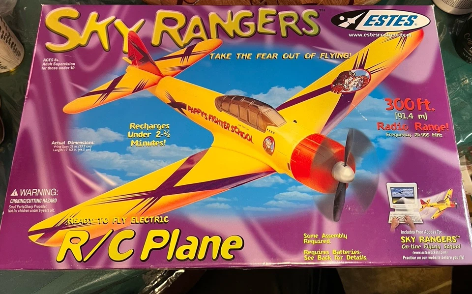 Estes Sky Rangers RC Plane Used Not Tested  Instructions & Parts Included Nice - Image 1 of 4