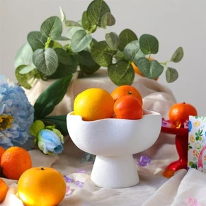 Decorative Pedestal Bowl Dessert Bowl Candy Plate Portable Tableware Serving - Picture 1 of 7
