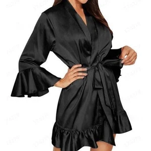 Fashionable Style Casual Bathrobe Moderate Elasticity Pure Color Design - Picture 1 of 16