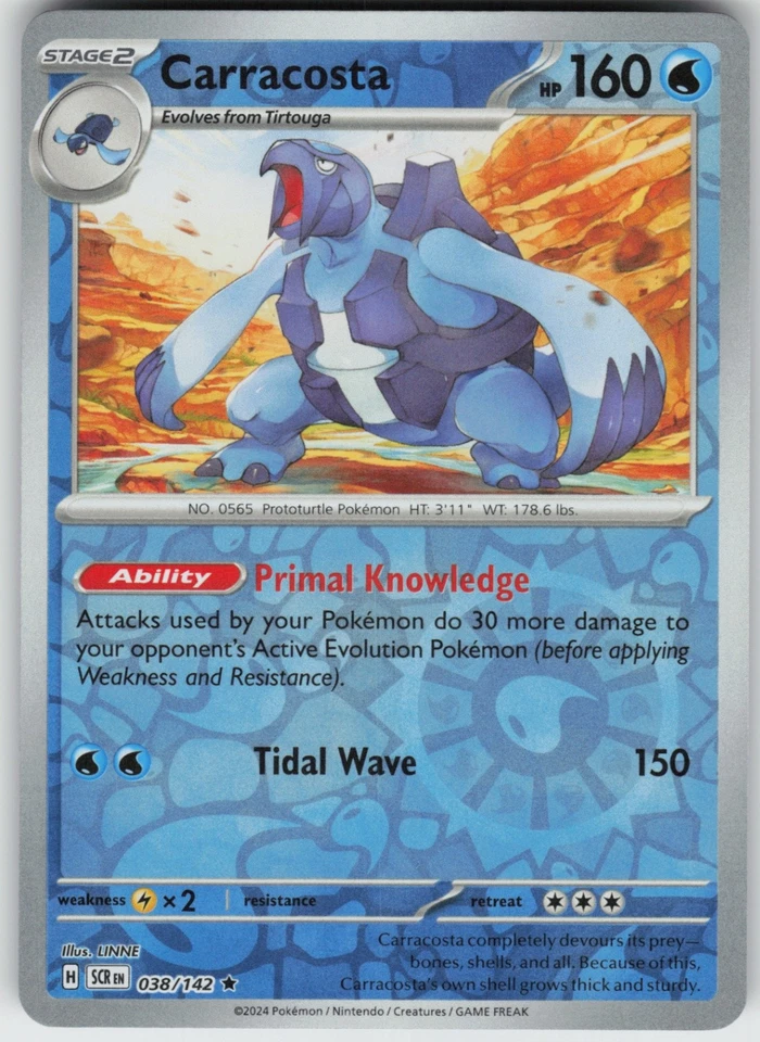 Reverse Holo Carracosta 038/142 Rare SV07: Stellar Crown NM - Image 1 of 1