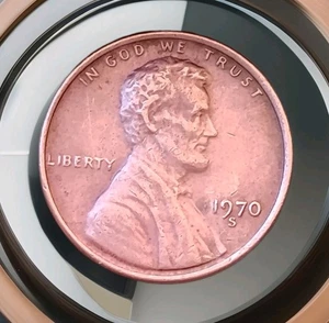 1970 S Lincoln Memorial Cent Small Date w/ Dye Clash Detached/Floating Roof - Picture 1 of 9