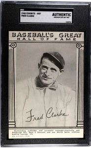 1948 HOF Exhibits SGC AUTHENTIC Fred Clarke Louisville & Pittsburgh Rare! - Picture 1 of 2