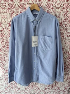 Pull & Bear STWD Relaxed Fit Blue Long Sleeve Shirt Size Medium BNWT - Picture 1 of 7