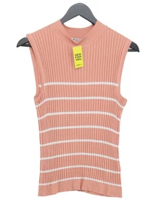 Top donna Brave Soul UK 12 viscosa marrone chiaro con poliestere basic - Foto 1 di 5