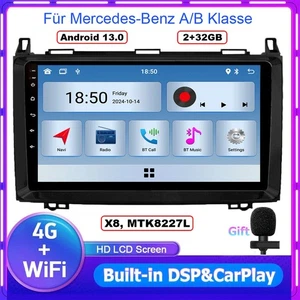9" Autoradio CarPlay für Mercedes A/B-Klasse W169 Viano DAB+GPS Android13 2+32GB - Picture 1 of 14